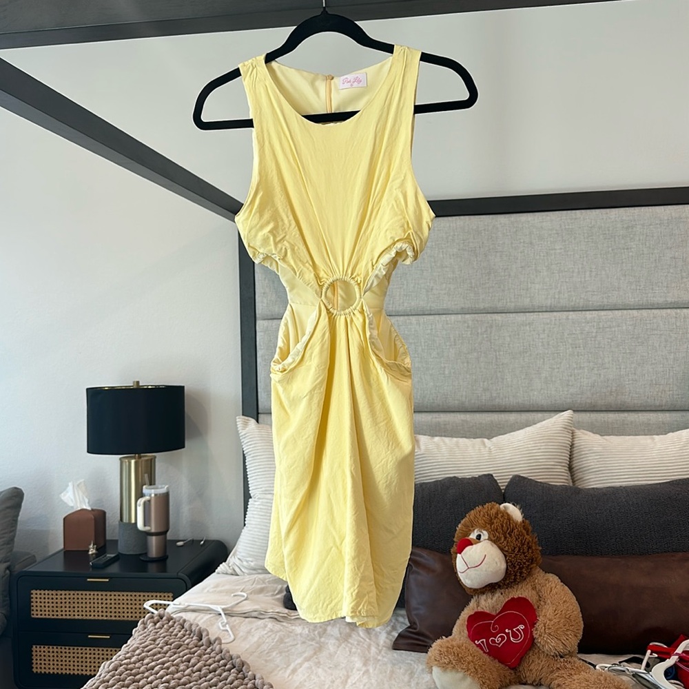 Little yellow mini dress